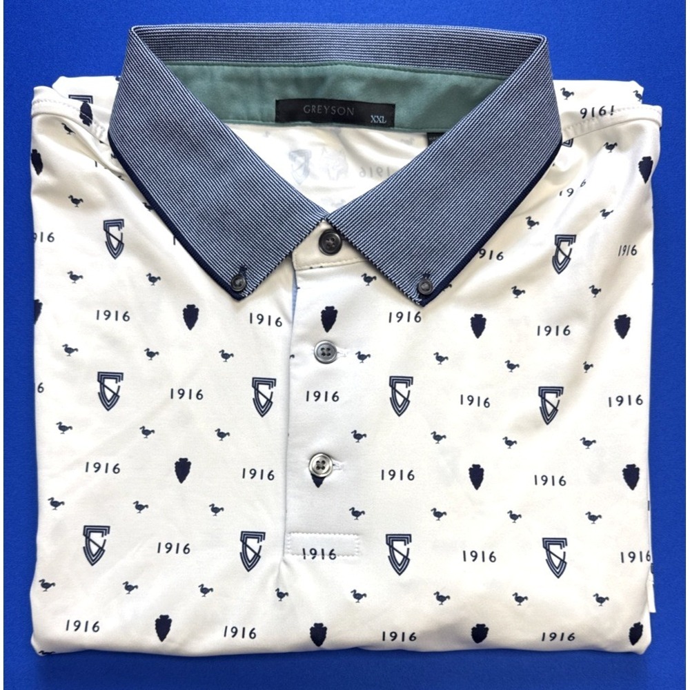 Greyson Polo Scioto Country Club Mens Size 2XL Logo Wicking Stretch Performance